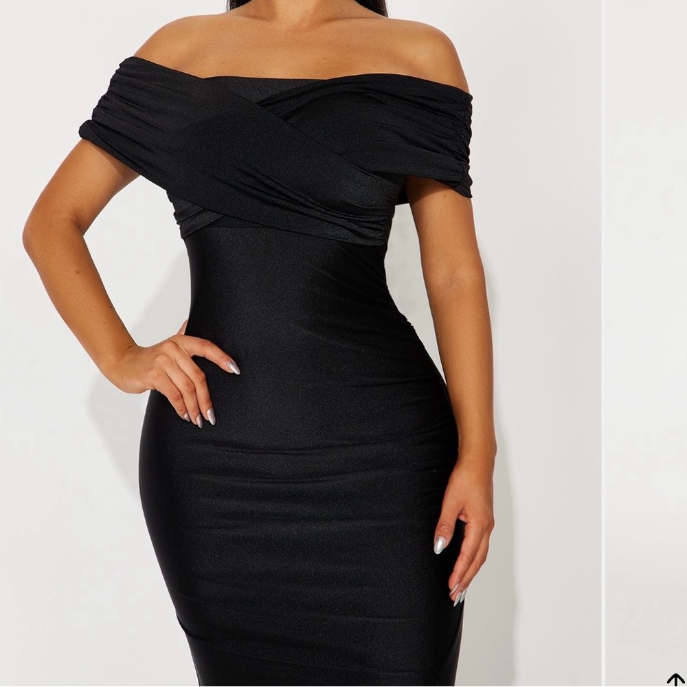 Fashion Nova Black Strapless Dress